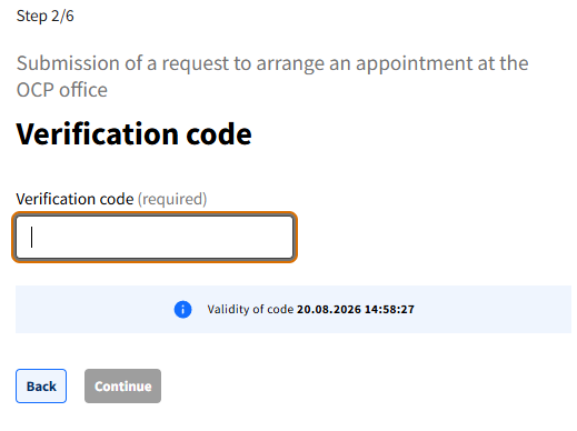 Booking form — personal details