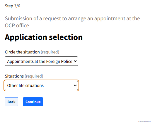 Booking form — personal details